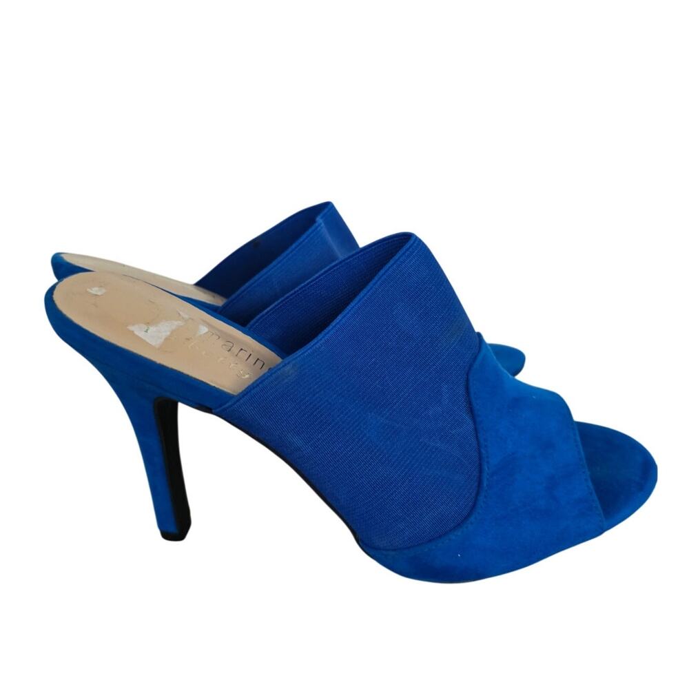Vintage Ann Marino Blue Peep Toe Heels, Size 7M